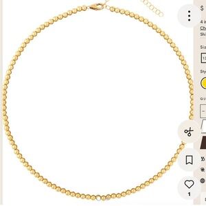 Karen Lazar 3mm signature beaded necklace. Rose gold